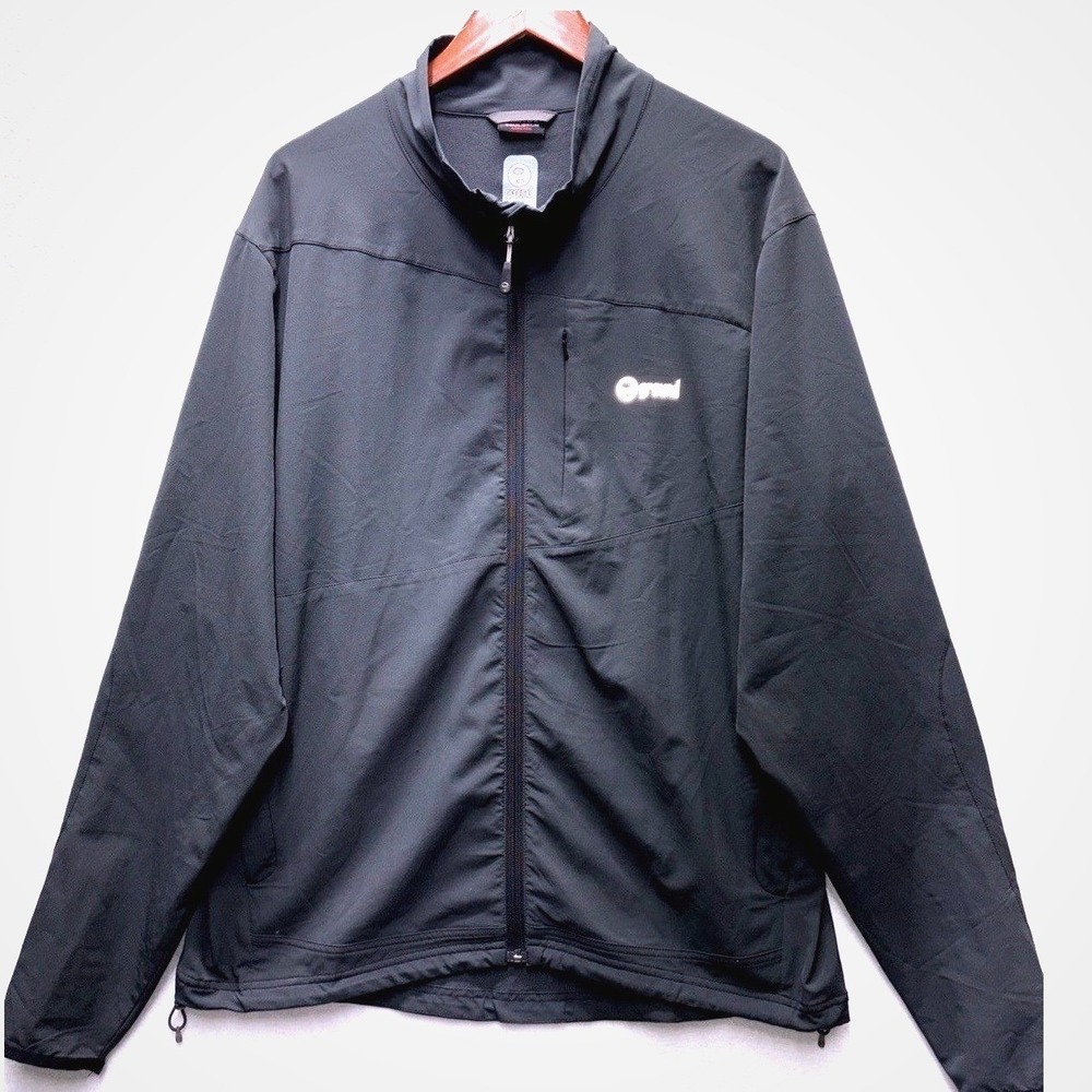 Ground Equilibrium Stretch Full Zip Jacket Men's L Black Lightweight Softshell